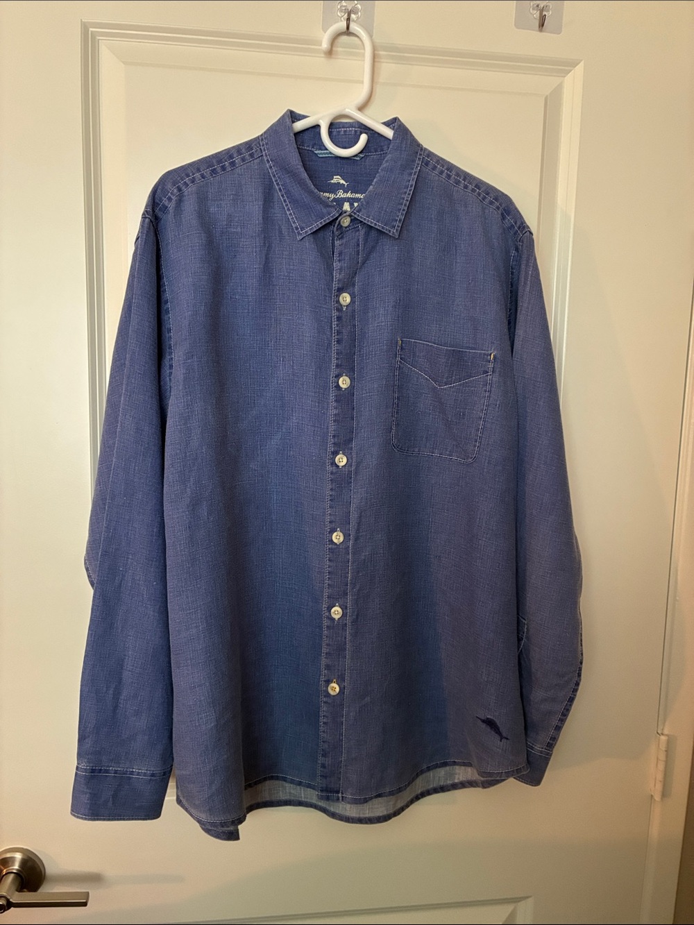 Tommy Bahama Blue Casual Long-Sleeve Button-Down Shirt